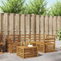 VidaXL Zestaw sof na zewnątrz 5 pcs Naturalny Lite Drewno Akacji