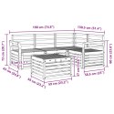VidaXL Zestaw sof na zewnątrz 5 pcs Naturalny Lite Drewno Akacji
