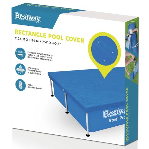 Bestway Pokrywa na basen Flowclear, 221 x 150 cm