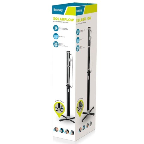 Bestway Solarny prysznic zewnętrzny Solar Flow, czarny, 20 L
