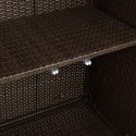 SZAFKA DO PRZECHOWYWANIA BRĄZOWY 100X36X102CM RATTAN