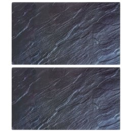 VidaXL Deski do krojenia 2 szt., szkło hartowane z motywem kamienia