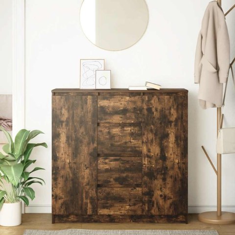 VidaXL Komoda z szufladami Dąb wędzony 100,5x35x98,5 cm Drewno klejone