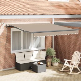 VidaXL Tkanina Zadaszenia z Beżowy 350 x 250 cm Poliester