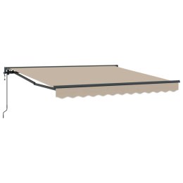 VidaXL Rama markizy Beżowy 350 x 250 cm Poliester z powłoką PU