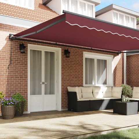 VidaXL Rama markizy bordowy 500 × 300 cm Poliester z powłoką PU