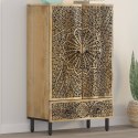 KOMODA 60X33X100 CM LITE DREWNO MANGO RĘCZNIE RZEŹBIONA RETRO SZAFKA STYLOWA