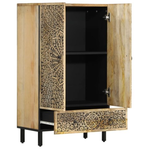 KOMODA 60X33X100 CM LITE DREWNO MANGO RĘCZNIE RZEŹBIONA RETRO SZAFKA STYLOWA