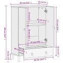 KOMODA 60X33X100 CM LITE DREWNO MANGO RĘCZNIE RZEŹBIONA RETRO SZAFKA STYLOWA