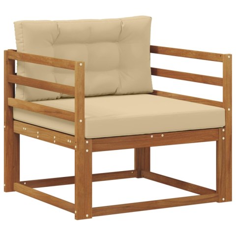 VidaXL Środkowa sofa ogrodowa Lite Drewno Akacji Naturalny