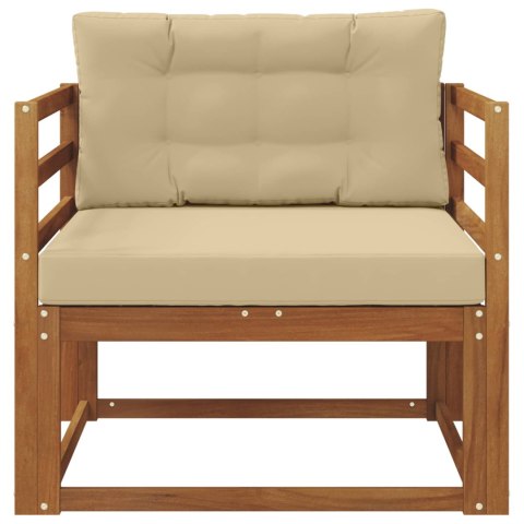 VidaXL Środkowa sofa ogrodowa Lite Drewno Akacji Naturalny