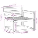 VidaXL Środkowa sofa ogrodowa Lite Drewno Akacji Naturalny