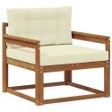 VidaXL Środkowa sofa ogrodowa Lite Drewno Akacji Naturalny