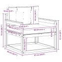 VidaXL Środkowa sofa ogrodowa Lite Drewno Akacji Naturalny