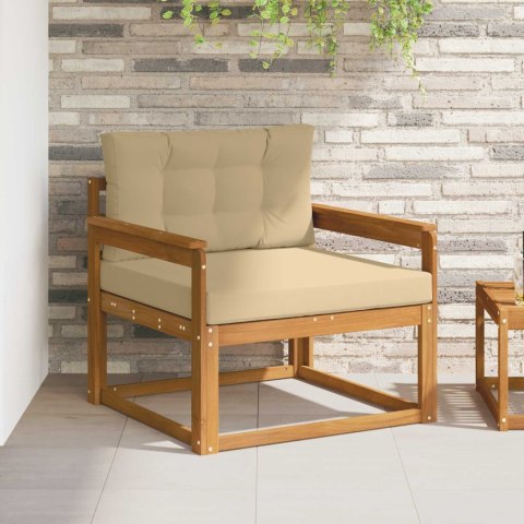 VidaXL Środkowa sofa ogrodowa Lite Drewno Akacji Naturalny