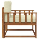 VidaXL Środkowa sofa ogrodowa Lite Drewno Akacji Naturalny
