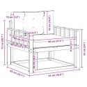 VidaXL Środkowa sofa ogrodowa Lite Drewno Akacji Naturalny