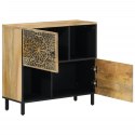 SZAFKA Z LITEGO DREWNA MANGO RĘCZNIE RZEŹBIONA RETRO KOMODA 80X33X75CM LOFT