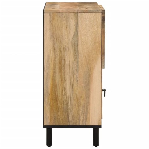 SZAFKA Z LITEGO DREWNA MANGO RĘCZNIE RZEŹBIONA RETRO KOMODA 80X33X75CM LOFT