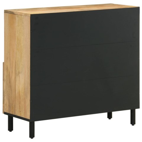 SZAFKA Z LITEGO DREWNA MANGO RĘCZNIE RZEŹBIONA RETRO KOMODA 80X33X75CM LOFT