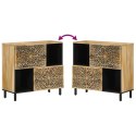 SZAFKA Z LITEGO DREWNA MANGO RĘCZNIE RZEŹBIONA RETRO KOMODA 80X33X75CM LOFT