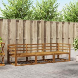 VidaXL Zestaw sof na zewnątrz 3 pcs Naturalny Lite Drewno Akacji