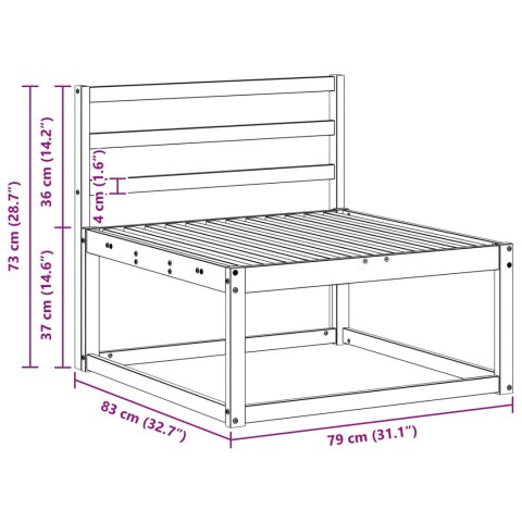 VidaXL Zestaw sof na zewnątrz 3 pcs Naturalny Lite Drewno Akacji