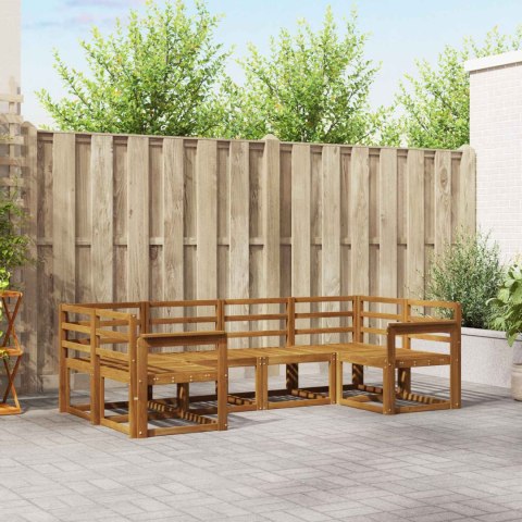 VidaXL Zestaw sof na zewnątrz 6 pcs Naturalny Lite Drewno Akacji