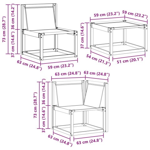 VidaXL Zestaw sof na zewnątrz z poduszką 7 pcs Naturalny i Beżowy