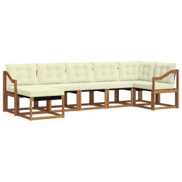 VidaXL Zestaw sof na zewnątrz z poduszką 7 pcs Naturalny i Kremowy