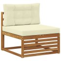 VidaXL Zestaw sof na zewnątrz z poduszką 7 pcs Naturalny i Kremowy