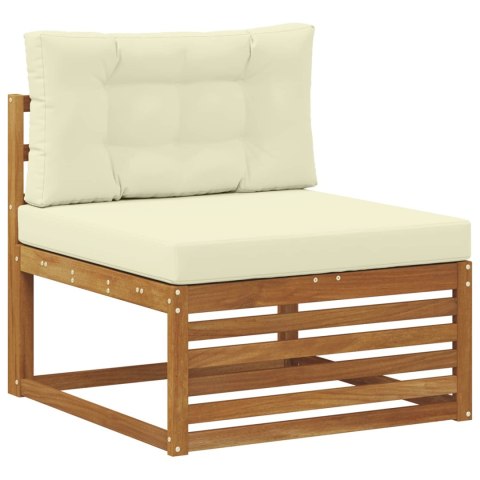 VidaXL Zestaw sof na zewnątrz z poduszką 7 pcs Naturalny i Kremowy