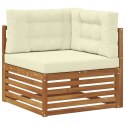 VidaXL Zestaw sof na zewnątrz z poduszką 7 pcs Naturalny i Kremowy