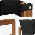 VidaXL Zestaw sof na zewnątrz z poduszką 7 pcs Naturalny i czarny