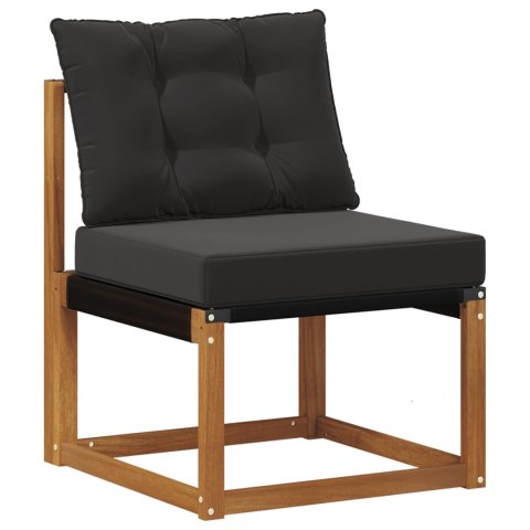 VidaXL Zestaw sof na zewnątrz z poduszką 9 pcs Naturalny i czarny