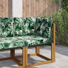 VidaXL Poduszka do sofy na zewnątrz 3 pcs Wzór liścia Poliester