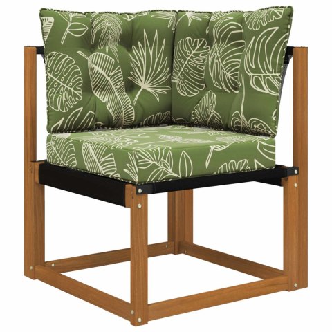 VidaXL Poduszka do sofy na zewnątrz 3 pcs Wzór liścia Poliester