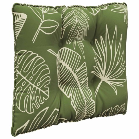 VidaXL Poduszka do sofy na zewnątrz 3 pcs Wzór liścia Poliester
