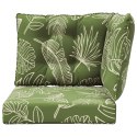 VidaXL Poduszka do sofy na zewnątrz 3 pcs Wzór liścia Poliester