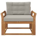 VidaXL Środkowa sofa ogrodowa Lite Drewno Akacji Naturalny