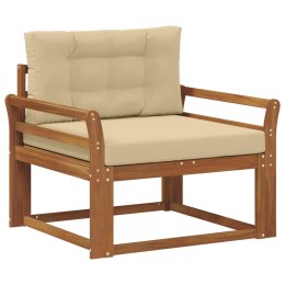 VidaXL Środkowa sofa ogrodowa Lite Drewno Akacji Naturalny
