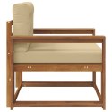 VidaXL Środkowa sofa ogrodowa Lite Drewno Akacji Naturalny