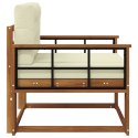 VidaXL Środkowa sofa ogrodowa Lite Drewno Akacji Naturalny