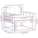 VidaXL Środkowa sofa ogrodowa Lite Drewno Akacji Naturalny
