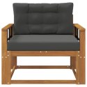 VidaXL Środkowa sofa ogrodowa Lite Drewno Akacji Naturalny