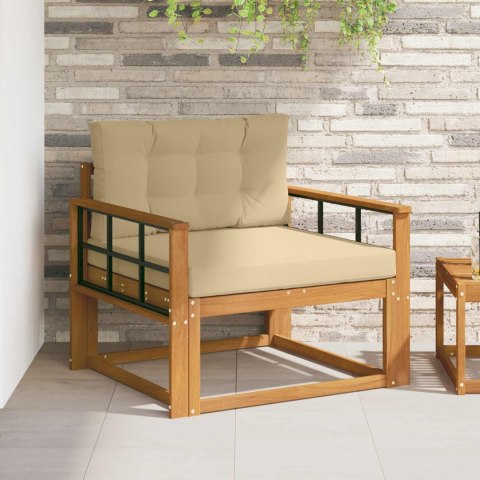 VidaXL Środkowa sofa ogrodowa Lite Drewno Akacji Naturalny