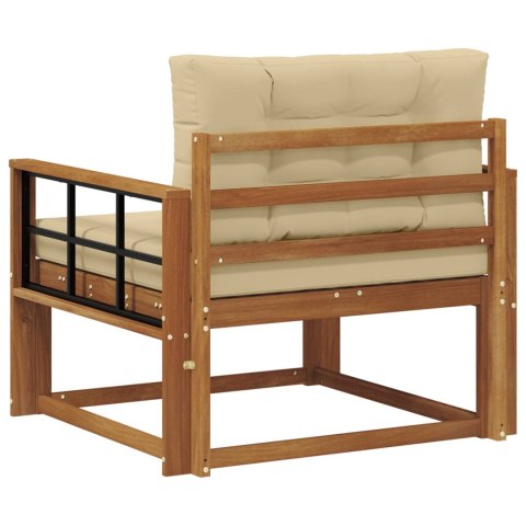 VidaXL Środkowa sofa ogrodowa Lite Drewno Akacji Naturalny