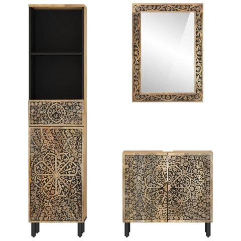 3-CZ. ZESTAW MEBLI ŁAZIENKOWYCH LITE DREWNO MANGO