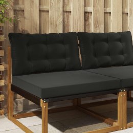 VidaXL Poduszka do sofy na zewnątrz 2 pcs Czarny Poliester