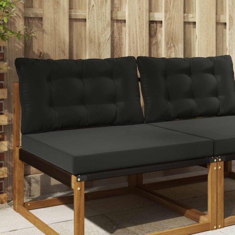 VidaXL Poduszka do sofy na zewnątrz 2 pcs Czarny Poliester